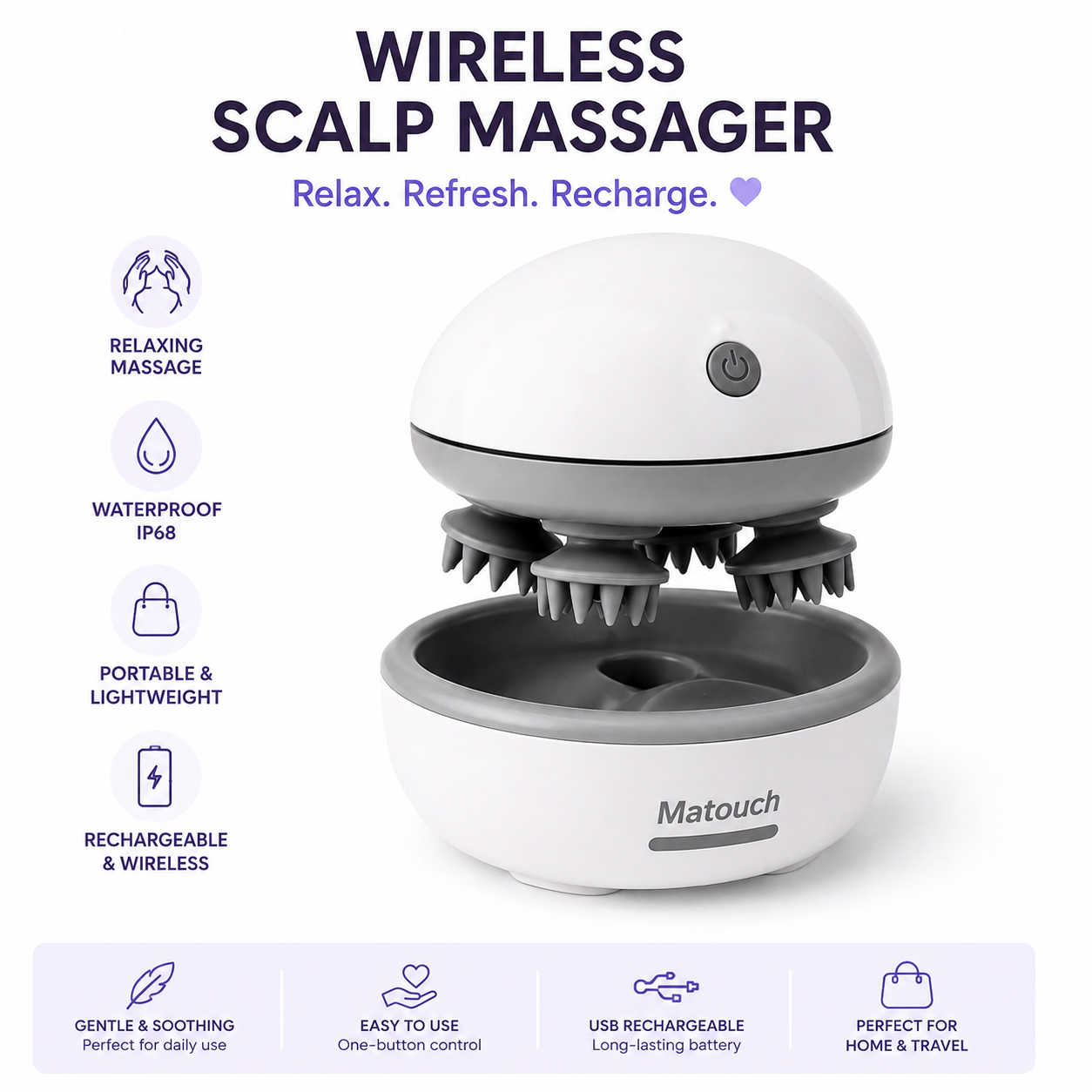 Wireless Electric Scalp Massager