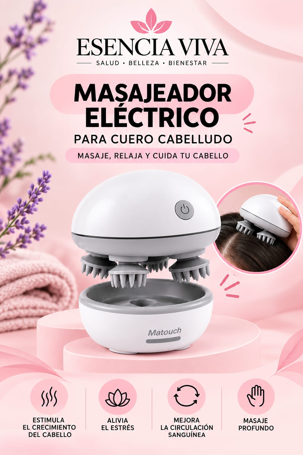 Masajeador de Cuero Cabelludo
