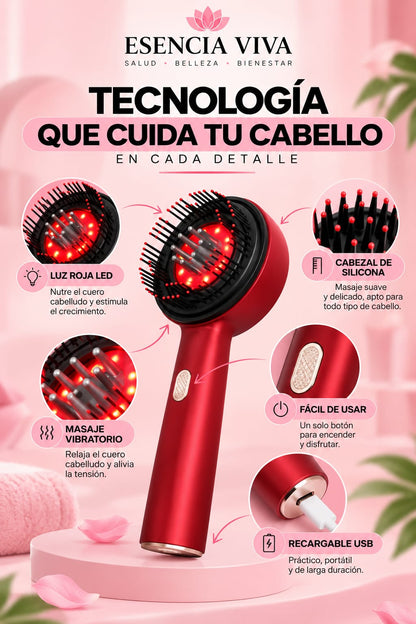Peine de Masaje Eléctrico para el Cuero Cabelludo – Luz Roja y Cuidado del Cabello